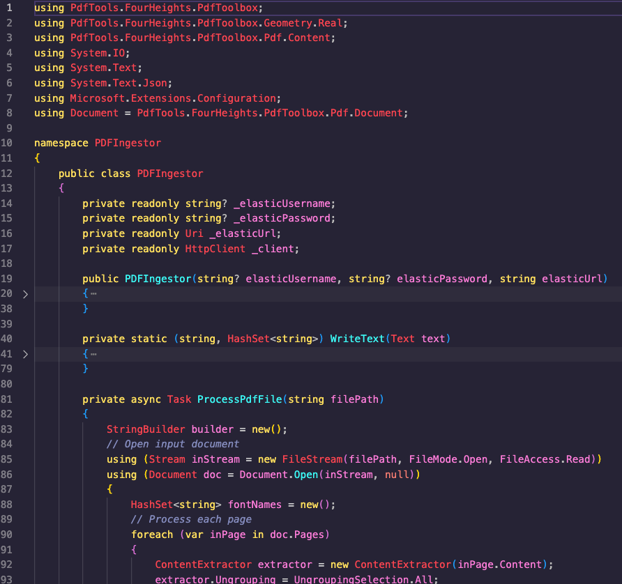PDF Text Extraction with the Pdftools SDK code sample